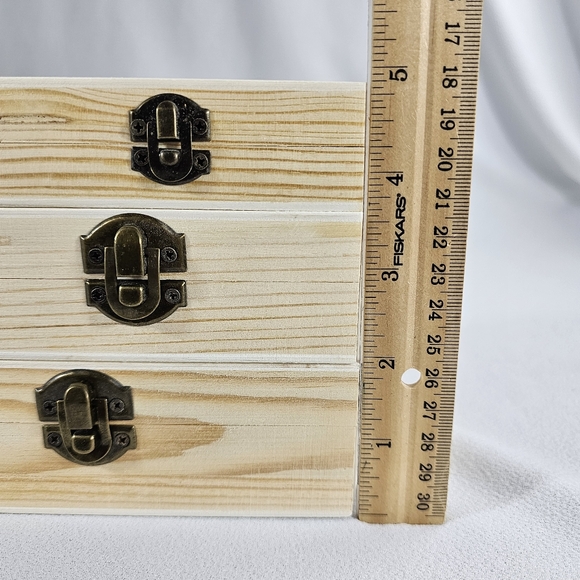 (3) Unfinished Wood Coffin Box - Picture 7 of 10